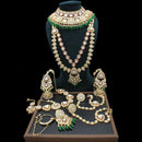 JCM  Gold Plated Kundan And Meenakari Bridal Set