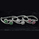 JCM Silver Plated Radiant American Diamond Perfect for Weddings & Parties Bracelets