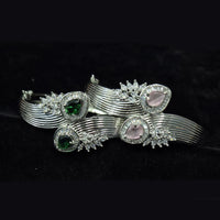 JCM Silver Plated Radiant American Diamond Perfect for Weddings & Parties Bracelets