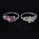 JCM Silver Plated Radiant American Diamond Perfect for Weddings & Parties Bracelets