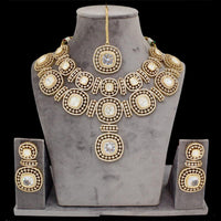 JCM Gold Plated Kundan Necklace Set