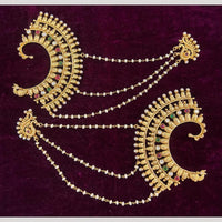 JCM Gold Plated Pota Stone And  Pearls Kanchain