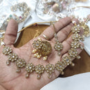 JCM Elegant Evening Gold Plated Crystal Necklace Set
