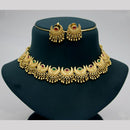 JCM Gold Plated Pota Stone And Beads Choker Necklace Set