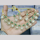 JCM  Gold Plated Polki Kundan Stone Necklace Set