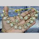 JCM  Gold Plated Polki Kundan Stone Necklace Set