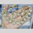 JCM  Gold Plated Polki Kundan Stone Necklace Set