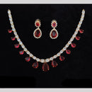 JCM Gold Plated American Diamonds Necklace Set