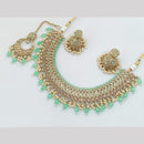 JCM Gold Plated Crystal Stone And Beads Necklace Set