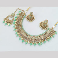 JCM Gold Plated Crystal Stone And Beads Necklace Set