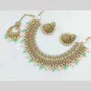 JCM Gold Plated Crystal Stone And Beads Necklace Set