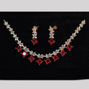JCM Gold Plated American Diamonds Necklace Set