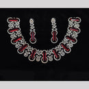 JCM Silver Plated American Diamonds Necklace Set
