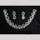 JCM Silver Plated American Diamonds Necklace Set