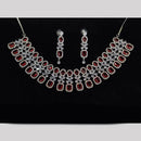 JCM Silver Plated American Diamonds Necklace Set