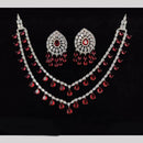 JCM Silver Plated American Diamonds Necklace Set