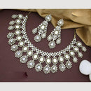 JCM Gold Plated Polki Kundan Stone Necklace Set