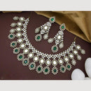 JCM Gold Plated Polki Kundan Stone Necklace Set