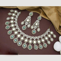 JCM Gold Plated Polki Kundan Stone Necklace Set