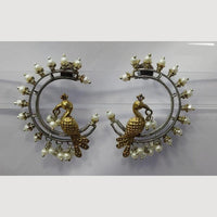 JCM 2 Tone Plated Dangler Earrings