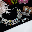 JCM Gold Plated Crystal Stone And Beads Necklace Set