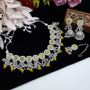 JCM Gold Plated Crystal Stone And Beads Necklace Set