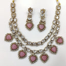 JCM Gold Plated Crystal Stone Necklace Set