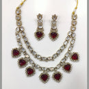 JCM Gold Plated Crystal Stone Necklace Set