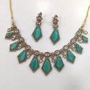 JCM Gold Plated Crystal Stone Necklace Set
