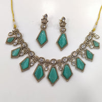 JCM Gold Plated Crystal Stone Necklace Set