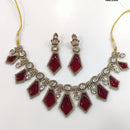 JCM Gold Plated Crystal Stone Necklace Set