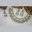 JCM Gold Plated Kundan Beads And Pearl Necklace Set