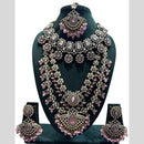 JCM Gold Plated Kundan And Beads Necklace Combo