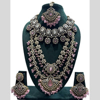 JCM Gold Plated Kundan And Beads Necklace Combo
