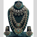 JCM Gold Plated Kundan And Beads Necklace Combo