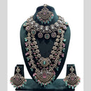 JCM Gold Plated Kundan And Beads Necklace Combo