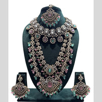 JCM Gold Plated Kundan And Beads Necklace Combo