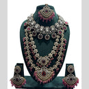 JCM Gold Plated Kundan And Beads Necklace Combo