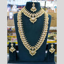 JCM Gold Plated Pota And Pearl Necklace Combo