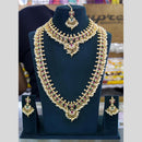 JCM Gold Plated Pota And Pearl Necklace Combo