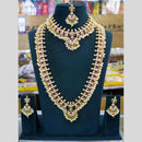 JCM Gold Plated Pota And Pearl Necklace Combo