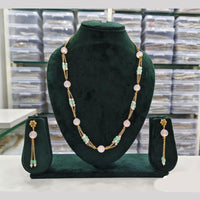 JCM Gold Plated Pearls Long Necklace Set