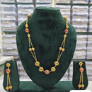 JCM Gold Plated Pearls Long Necklace Set
