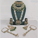 JCM Gold Plated Crystal Pearl And Beads Bridal Set