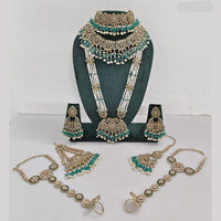 JCM Gold Plated Crystal Pearl And Beads Bridal Set