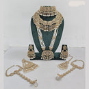 JCM Gold Plated Crystal Pearl And Beads Bridal Set