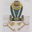 JCM Gold Plated Crystal Pearl And Beads Bridal Set