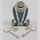 JCM Gold Plated Crystal Pearl And Beads Bridal Set