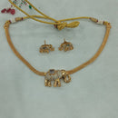 JCM Gold Plated Austrian Stone Elephant Shape Necklace Set