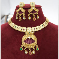 JCM Elegant Pota Stone And Pearl Glamorous Necklace Set